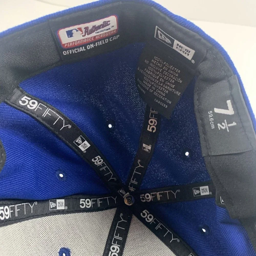 New Era 59FIFTY Cap/Hat Men's 7.5‎ Blue New York Mets Alternate MLB Fitted S8367